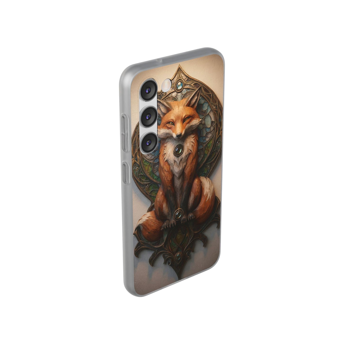 Fox Sentinel Flexi Cases – Amber Glow Through Stained Glass
