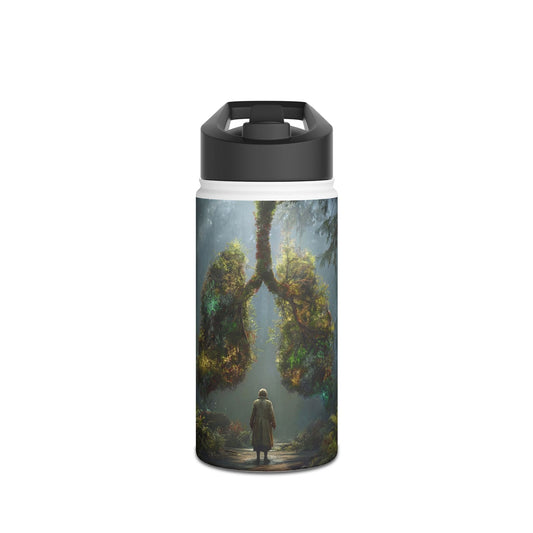 Lungs of the Earth Stainless Steel Water Bottle, Standard Lid – Sacred Forest Breath
