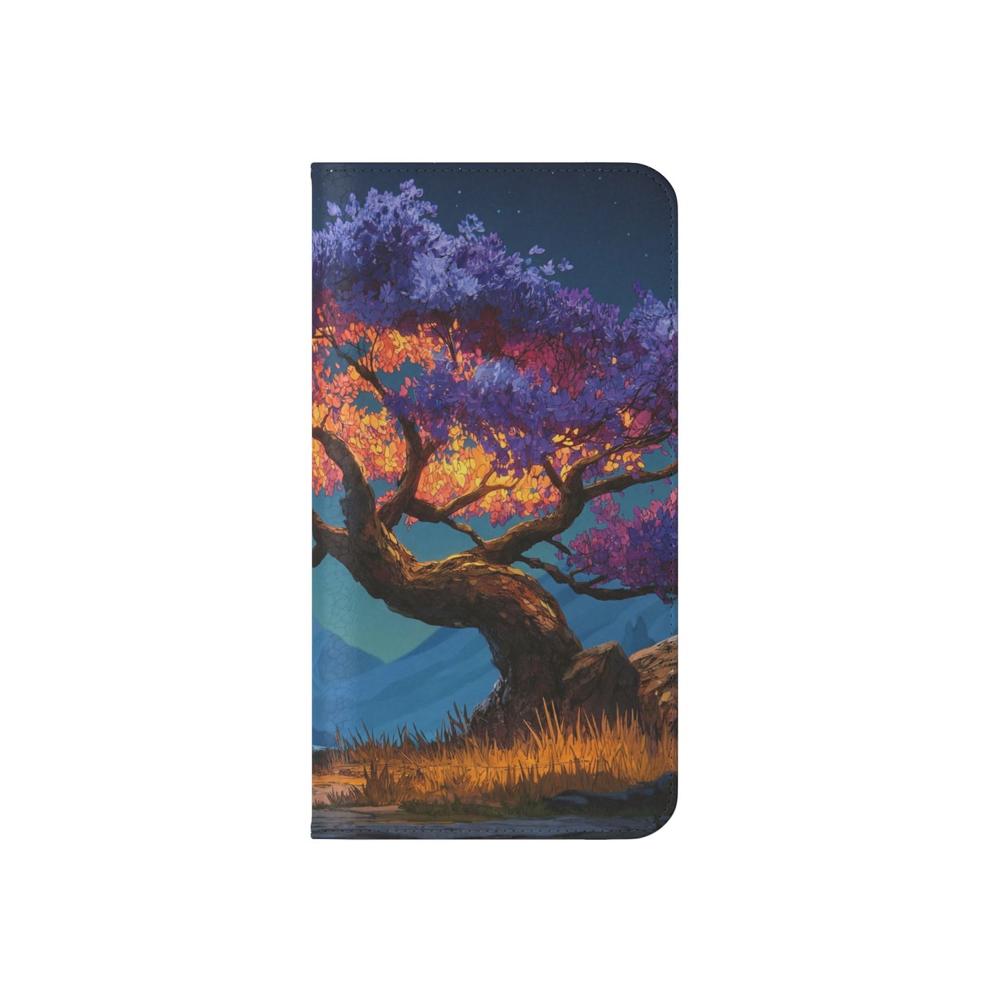 Violet Flame Tree Flip Cases – Twilight Mountain Glow Case