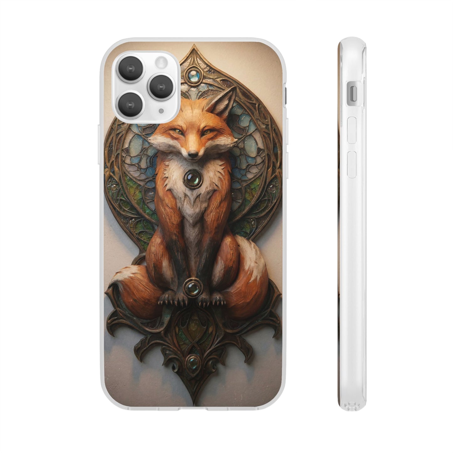 Fox Sentinel Flexi Cases – Amber Glaze and Stained Glass Reverie