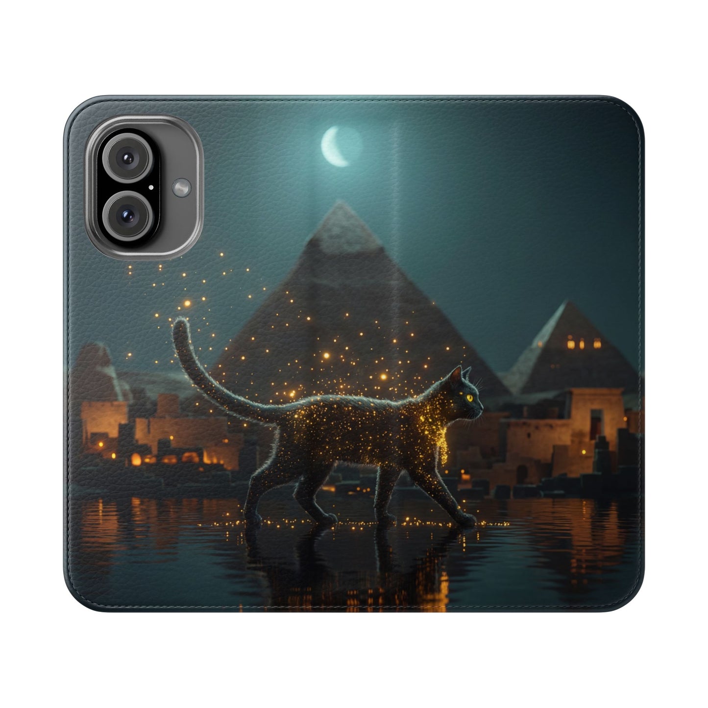 Celestial Vortex Flip Cases – Indigo Cloud Dreamscape