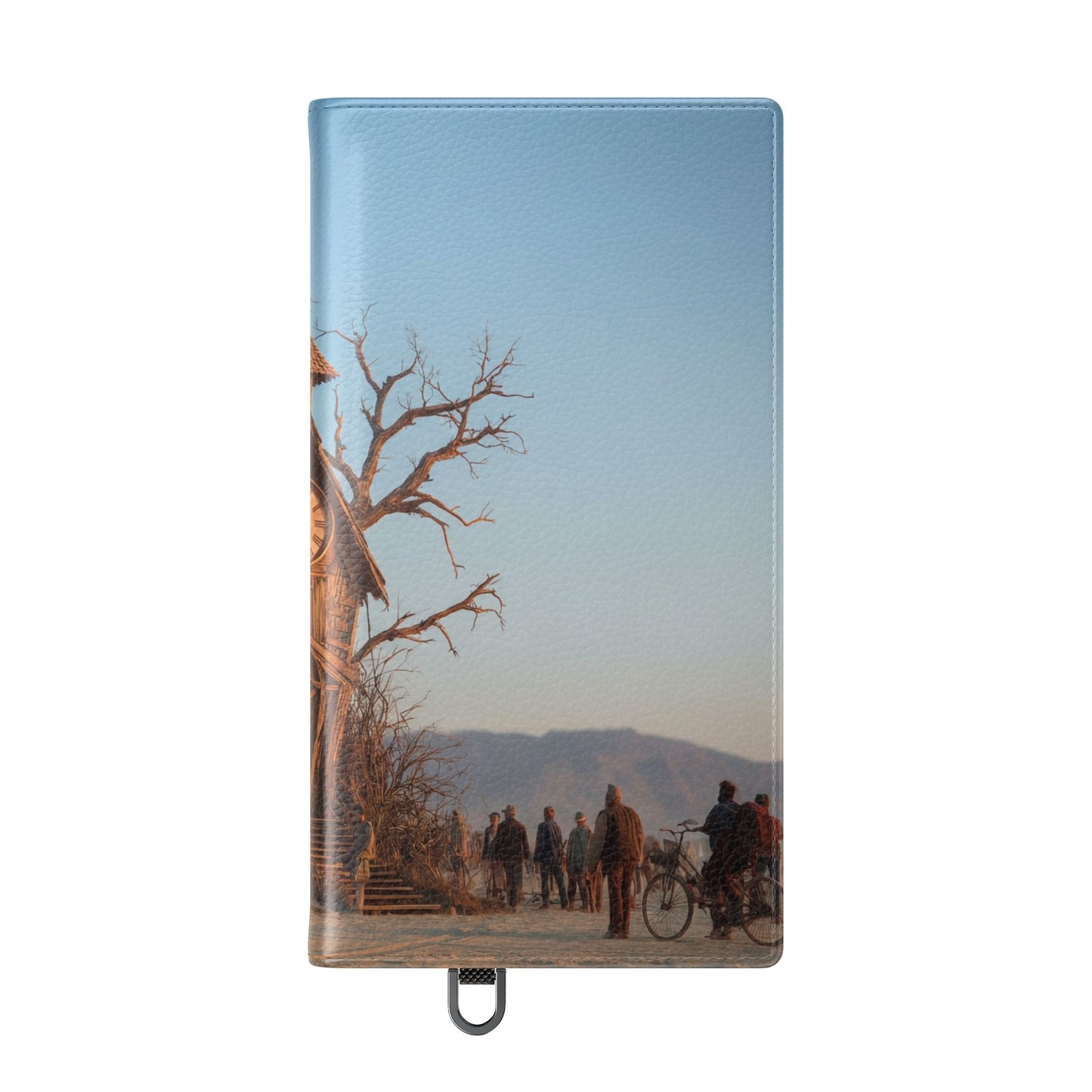 Clocktower Wanderers Flip Cases – Dusty Desert Sentinel Scene