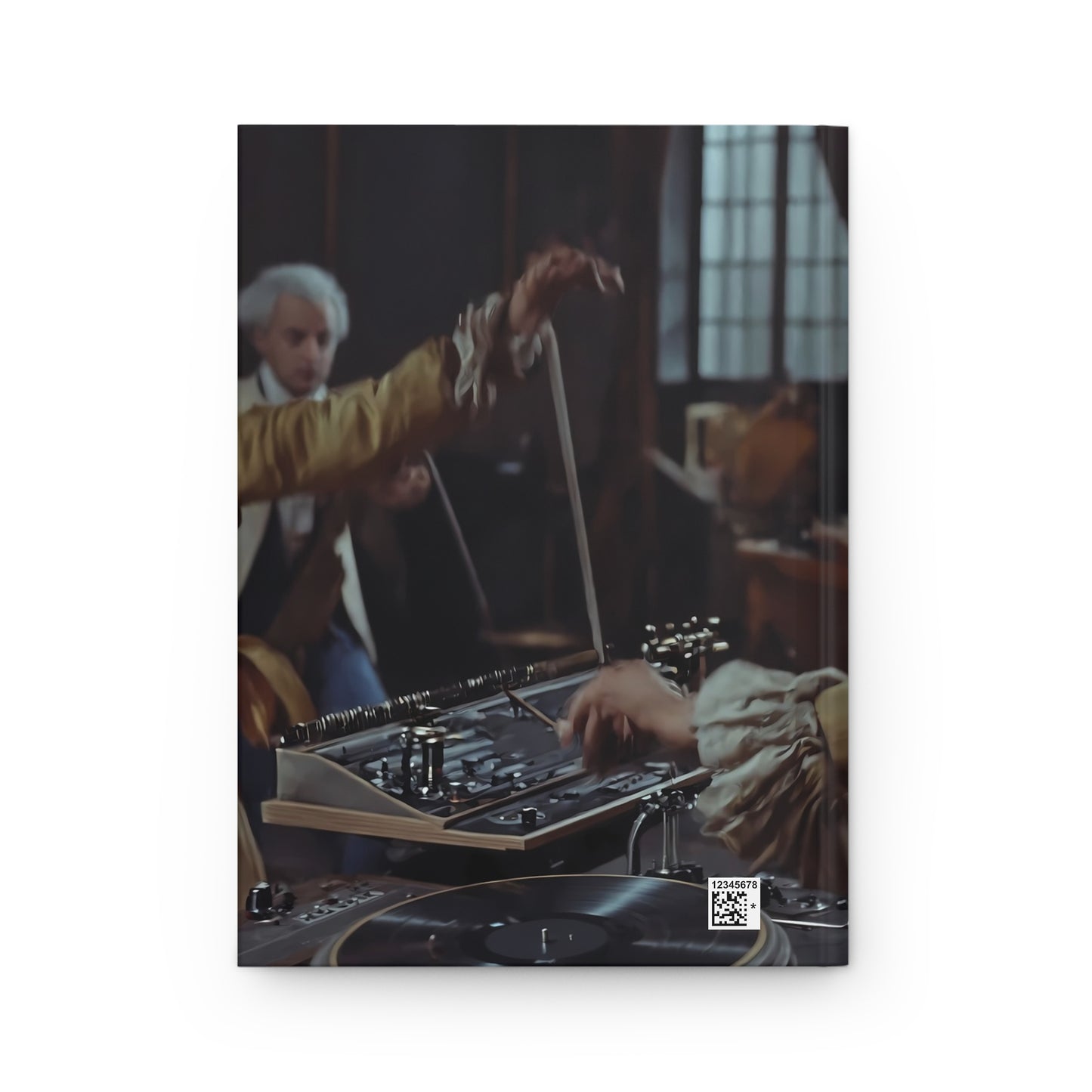 Baroque DJ Mozart Hardcover Journal Matte – Golden Vinyl Nightscape