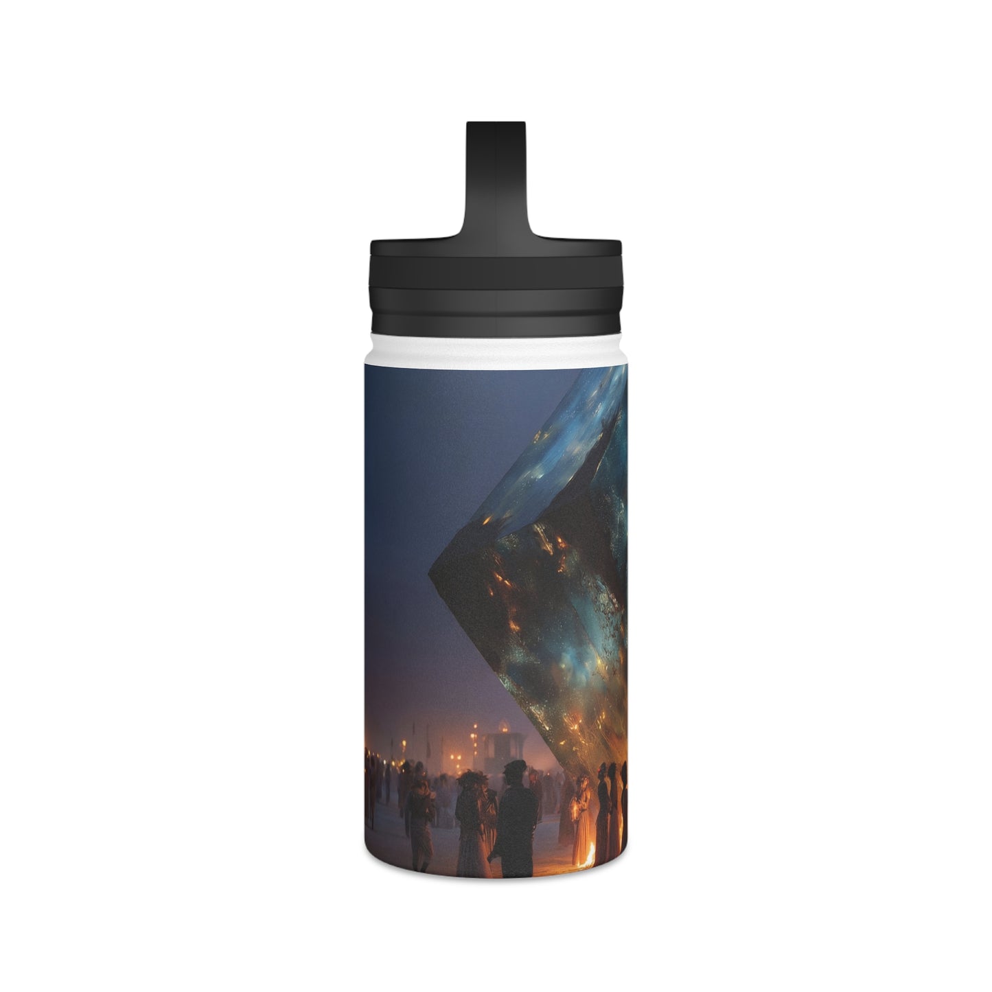 Celestial Cube Water Bottle – Handle Lid – Gateway to a Starlit Ceremony