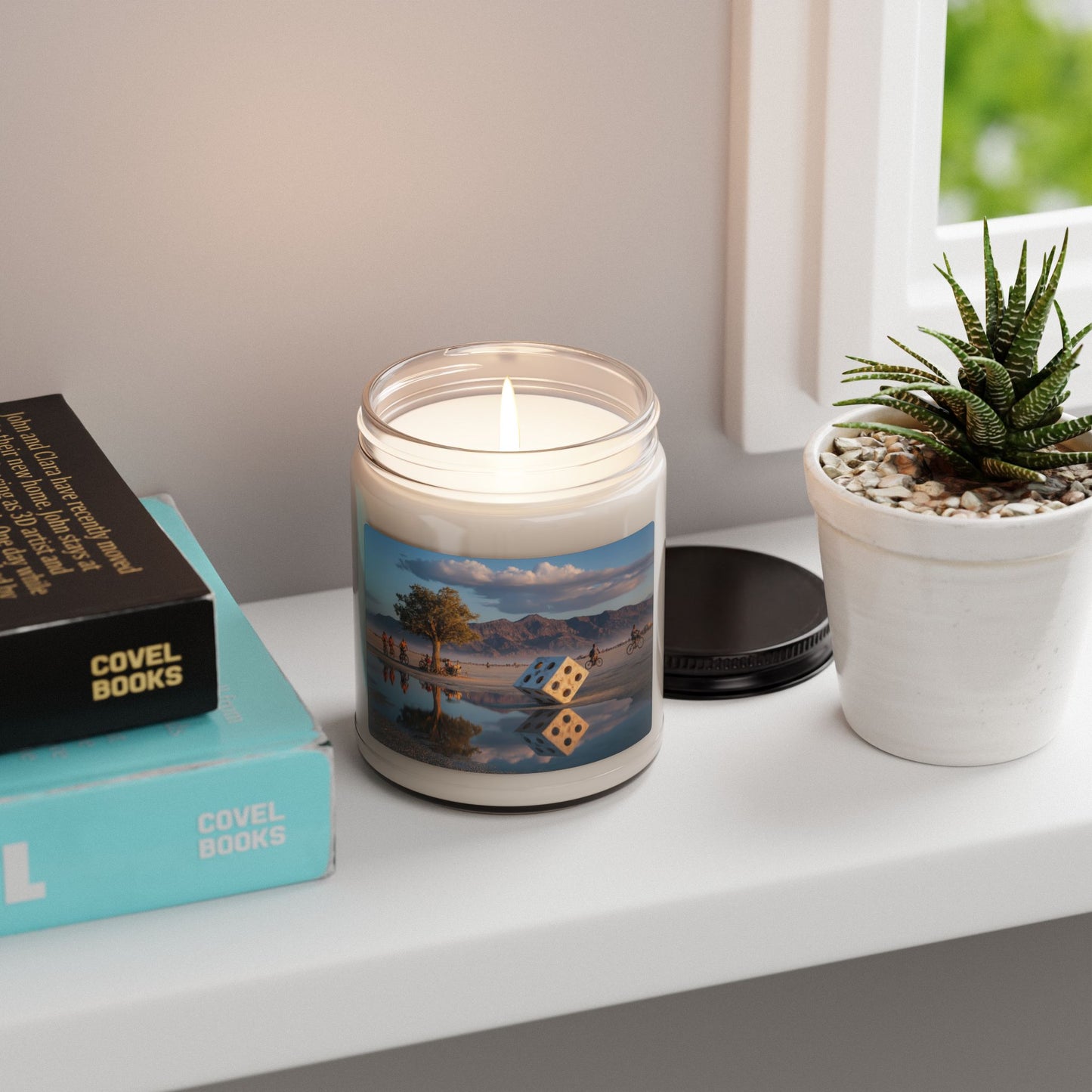 Giant Dice in Salt Flats Scented Soy Candle, 9oz – Sunset Gamble Mirage