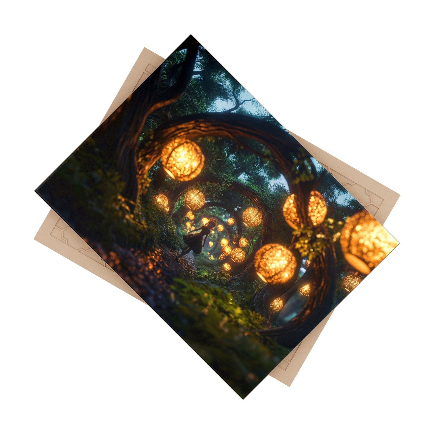 Lantern Grove Ceramic Photo Tile – Guided by Warm Glow