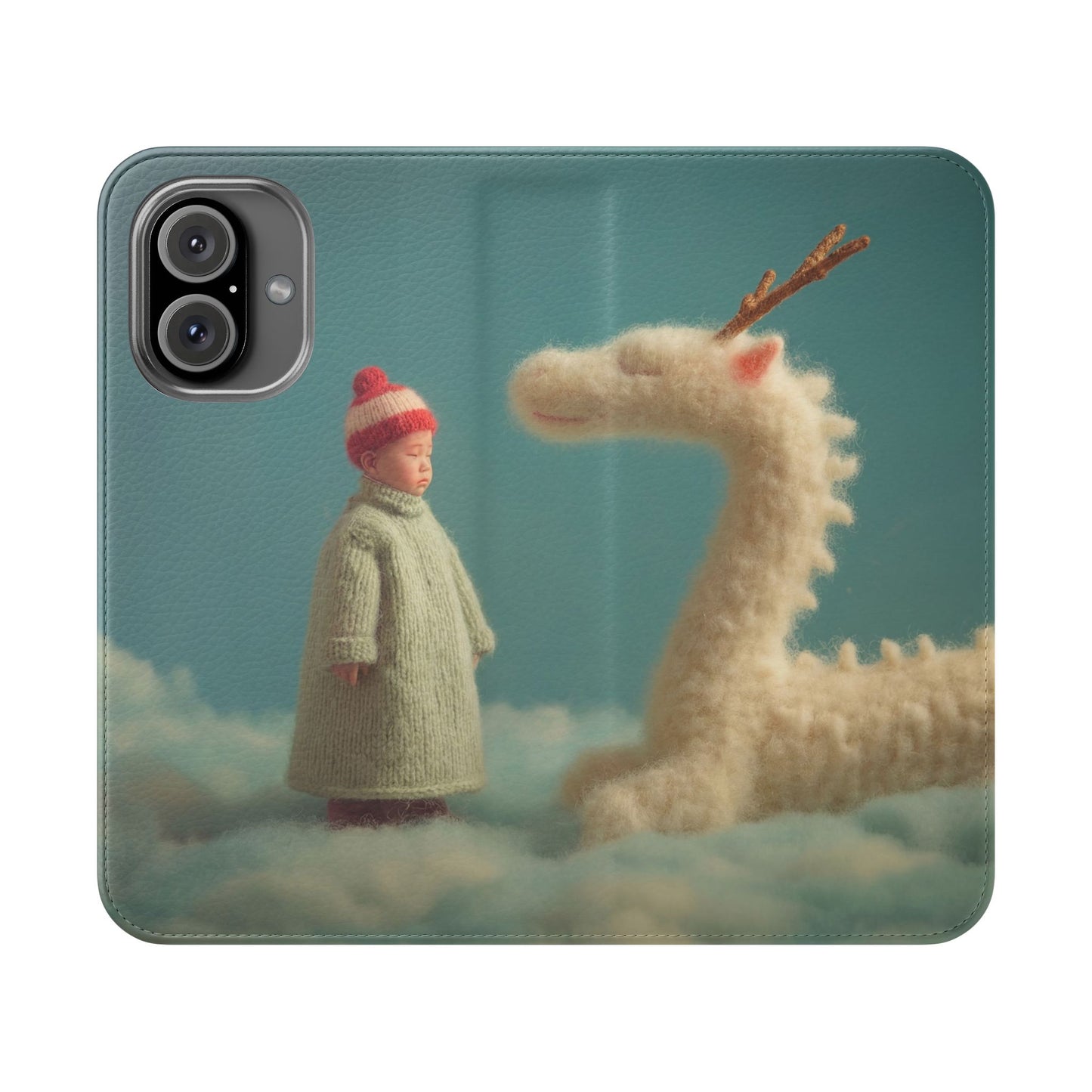 Woolly Dragon & Child Flip Cases – Cloudside Guardians