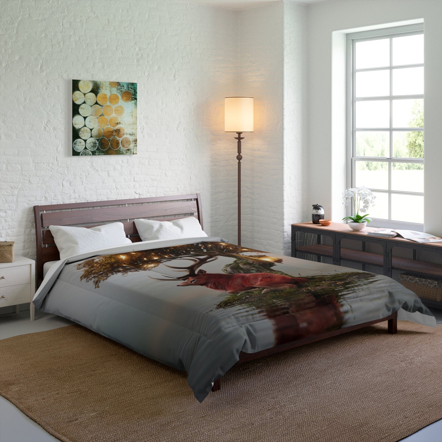 Starlit Stag Comforter – Autumn Grove Dreamscape