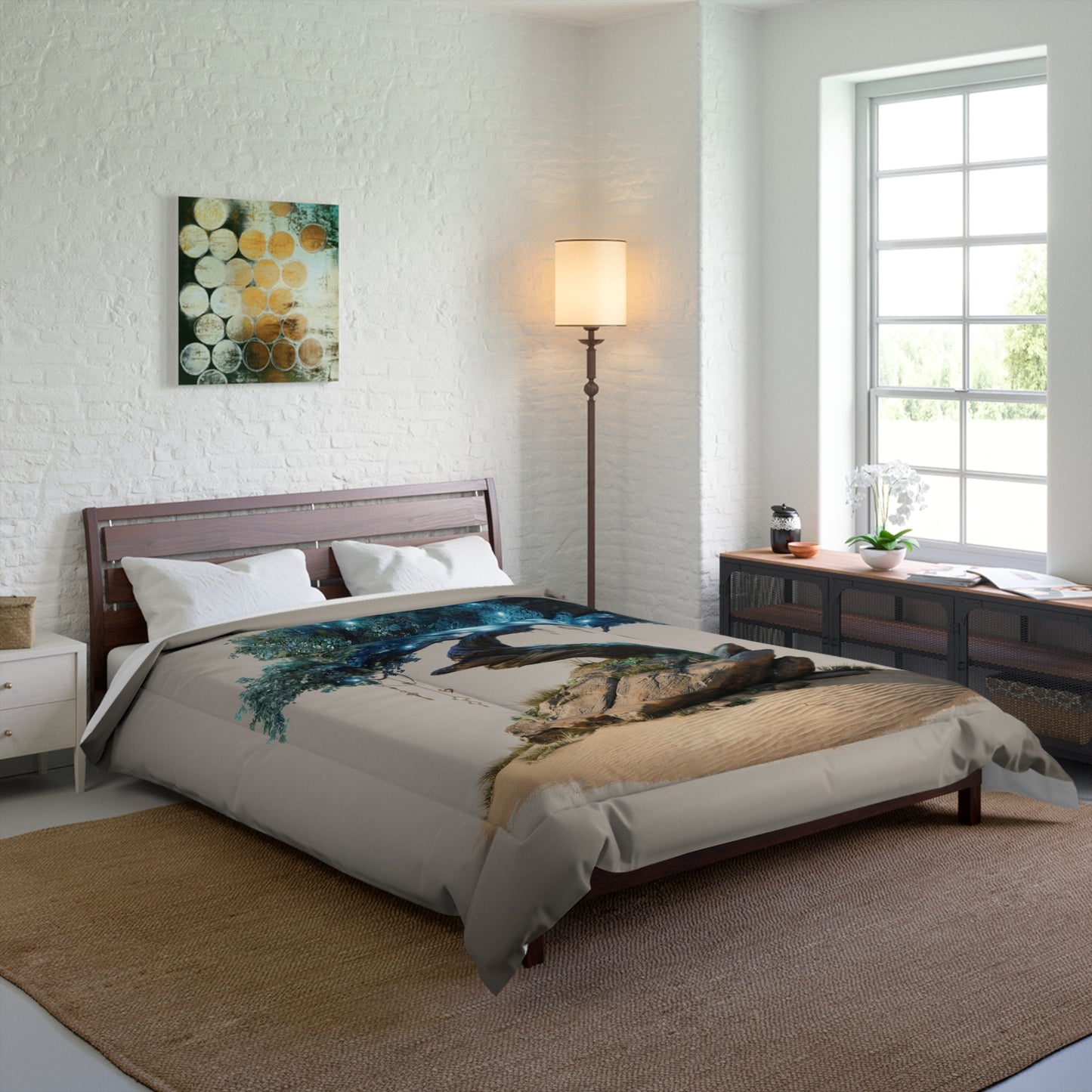 Luminescent Dream Tree Comforter – Azure Grove Sanctuary