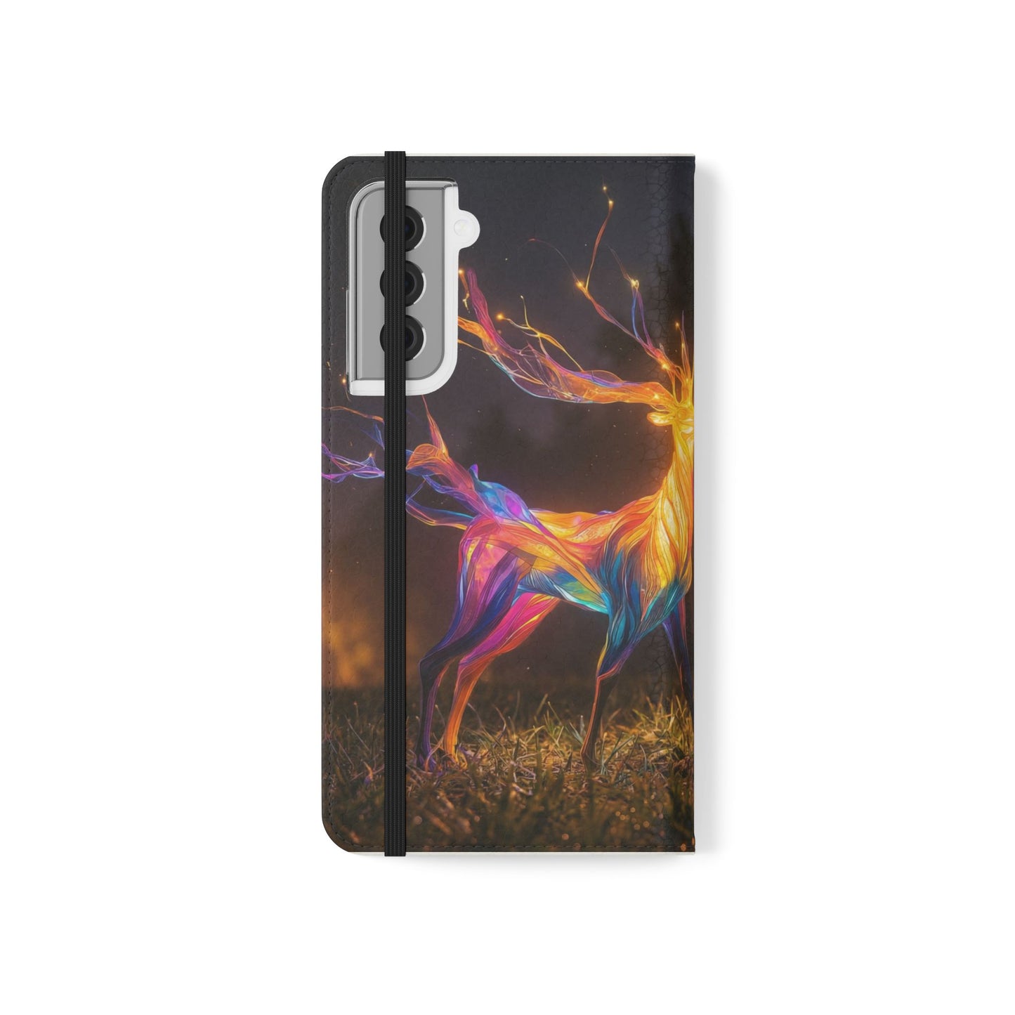 Ethereal Deer Flip Cases – Luminous Spirit Portrait
