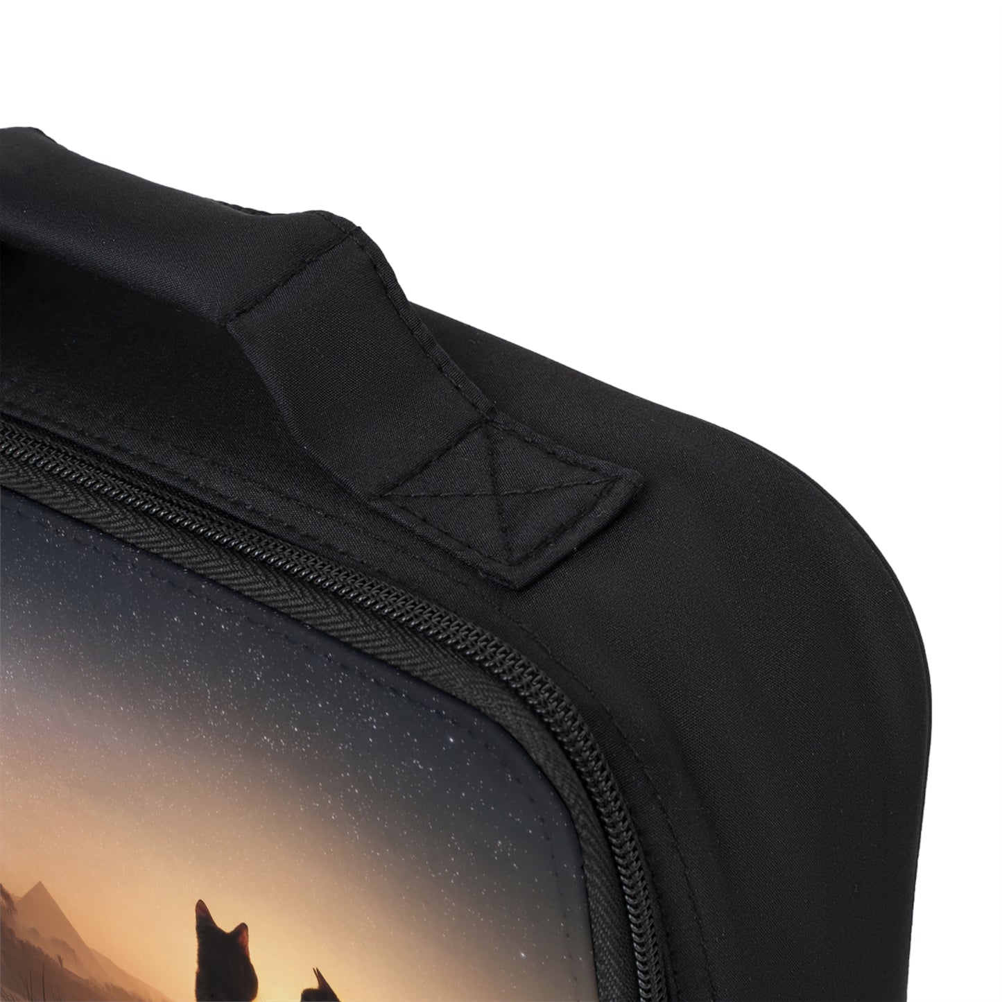 Starlit Pyramids Cat Lunch Bag – Whispers of Ancient Nights