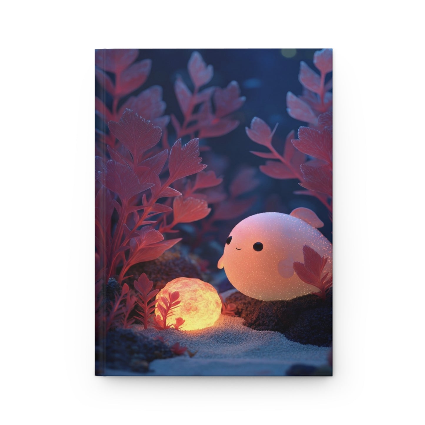 Bioluminescent Jellyfish Journal Matte – Whispering Deep Sea Dreamscape