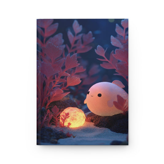 Bioluminescent Jellyfish Journal Matte – Whispering Deep Sea Dreamscape