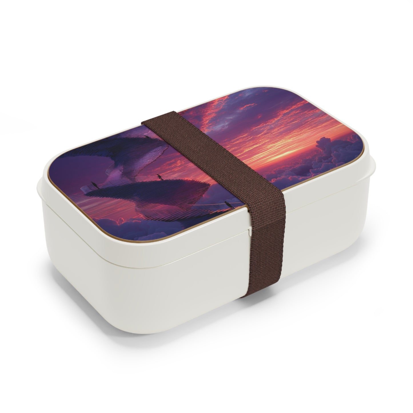 Celestial Spiral Staircase Bento Lunch Box – Ascending Through Twilight Clouds