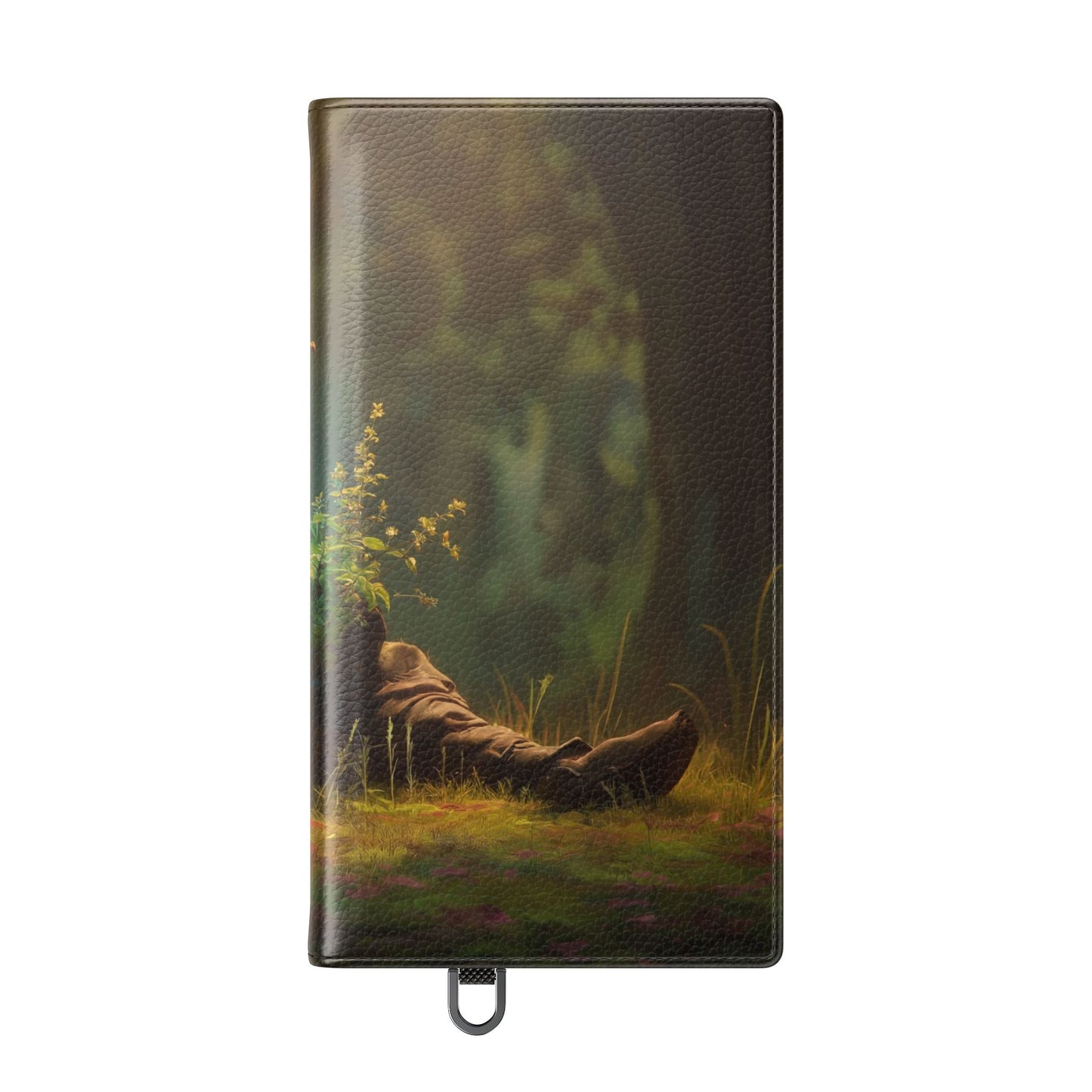 Glowing Orb Hooded Guardian Flip Cases – Bioluminescent Forest Keeper