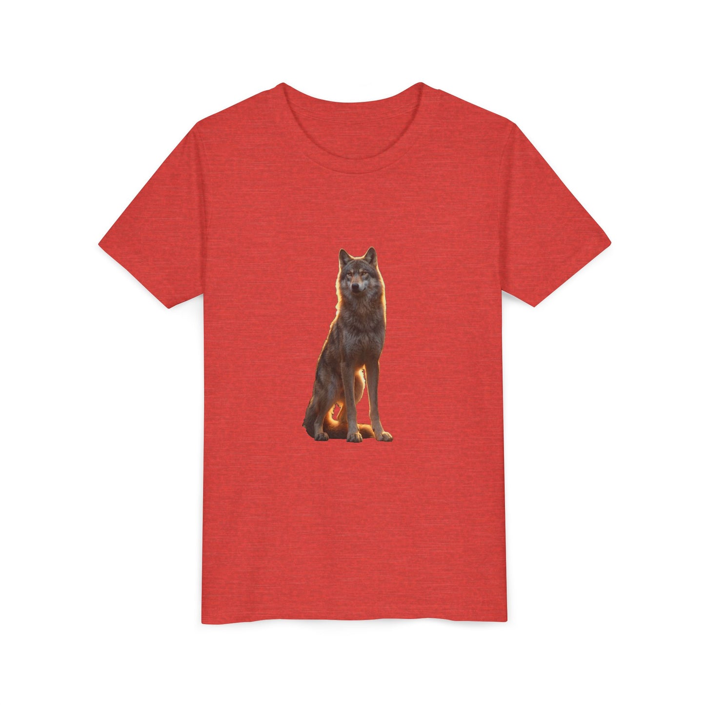 Golden Hour Wolf Youth Short Sleeve Tee – Sunset Sentinel Tunic