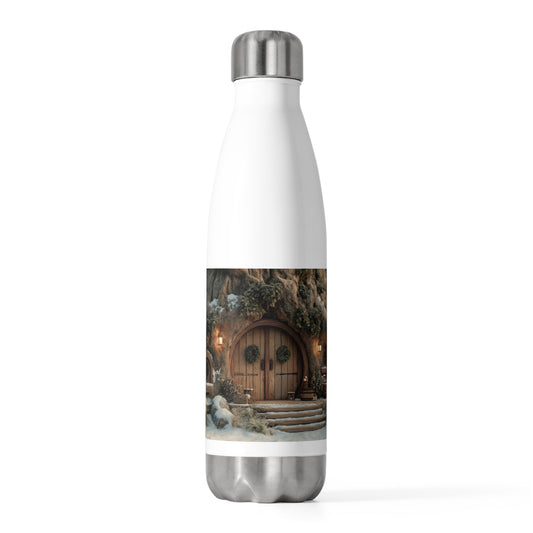 Snowbound Treehouse Doorway 20oz Insulated Bottle – Warmth in Winter’s Hush