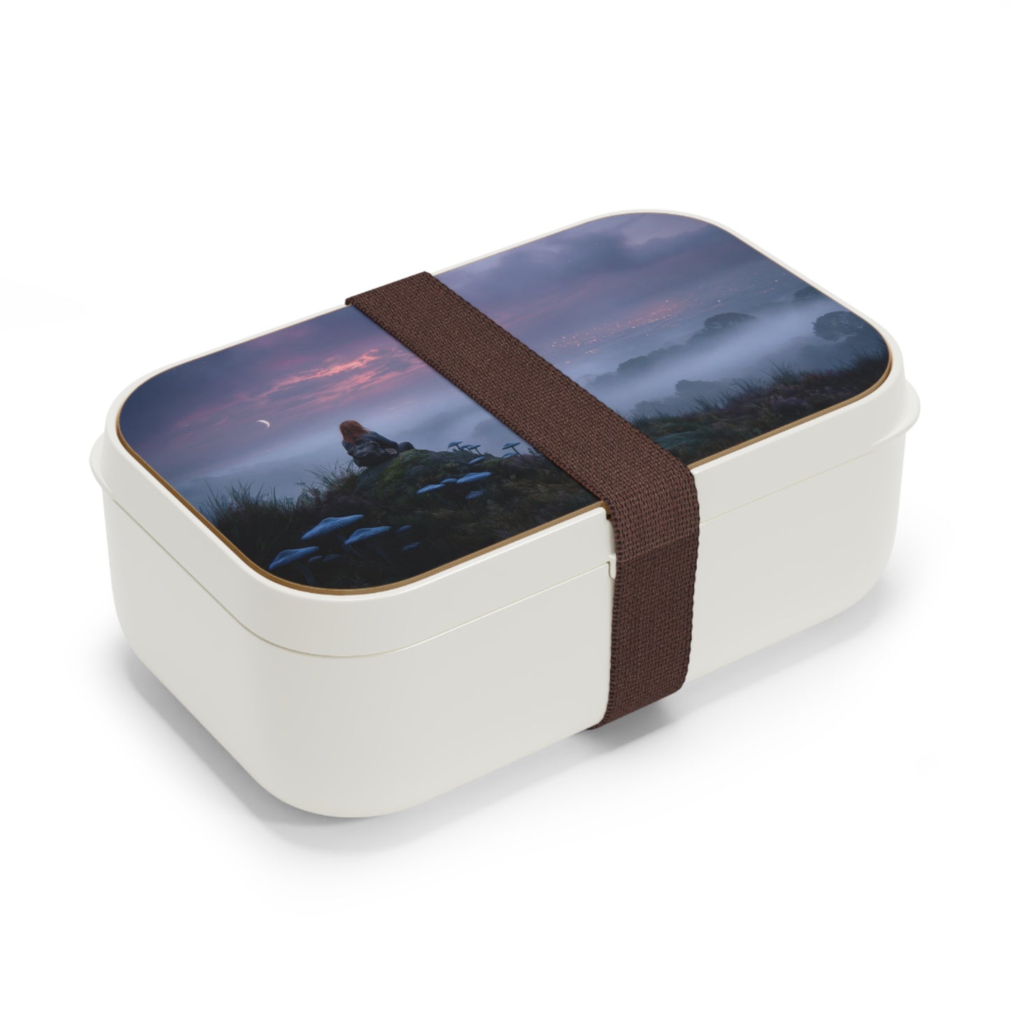 Moonlit Mushroom Hill Bento Lunch Box – Whispers of the Twilight Ridge