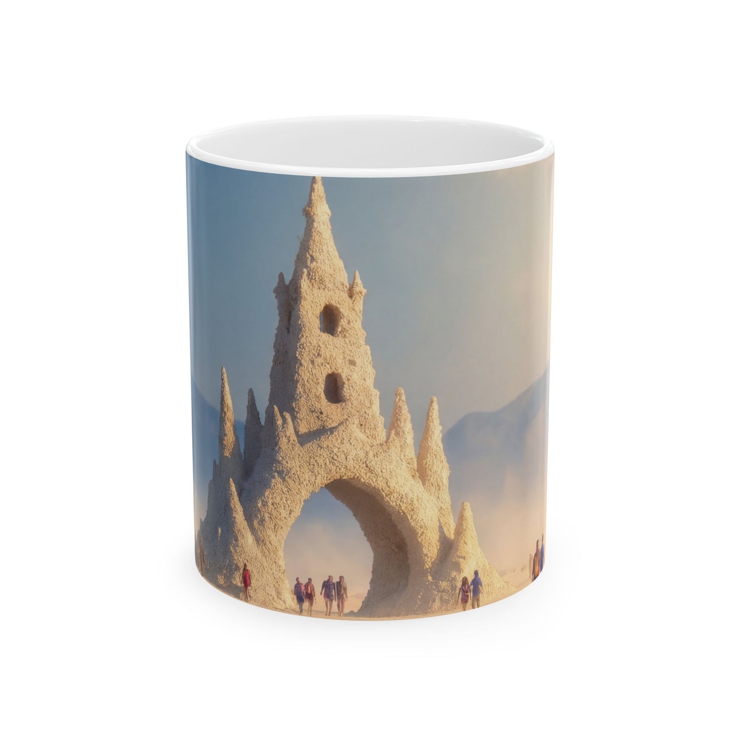 Desert Castle Ceramic Mug – Sunlit Sandstone Gateway