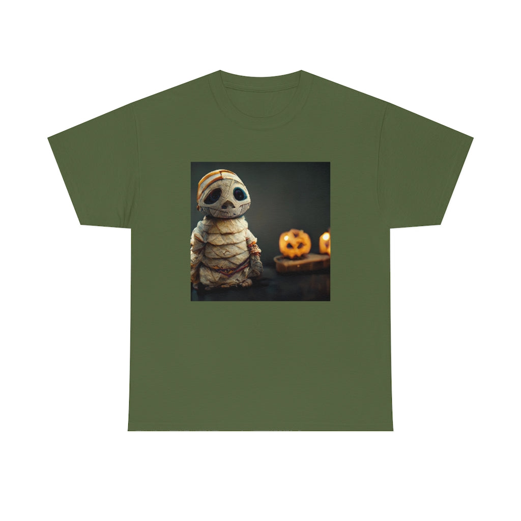 cute_halloween_mummy_concept_art_realistic_octane_render - Unisex Heavy Cotton Tee