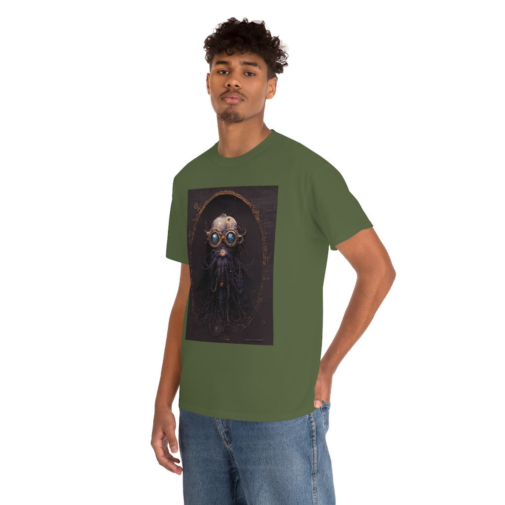 a_blueprint_of_a_steampunk_mind_flayer_concept_art- Unisex Heavy Cotton Tee