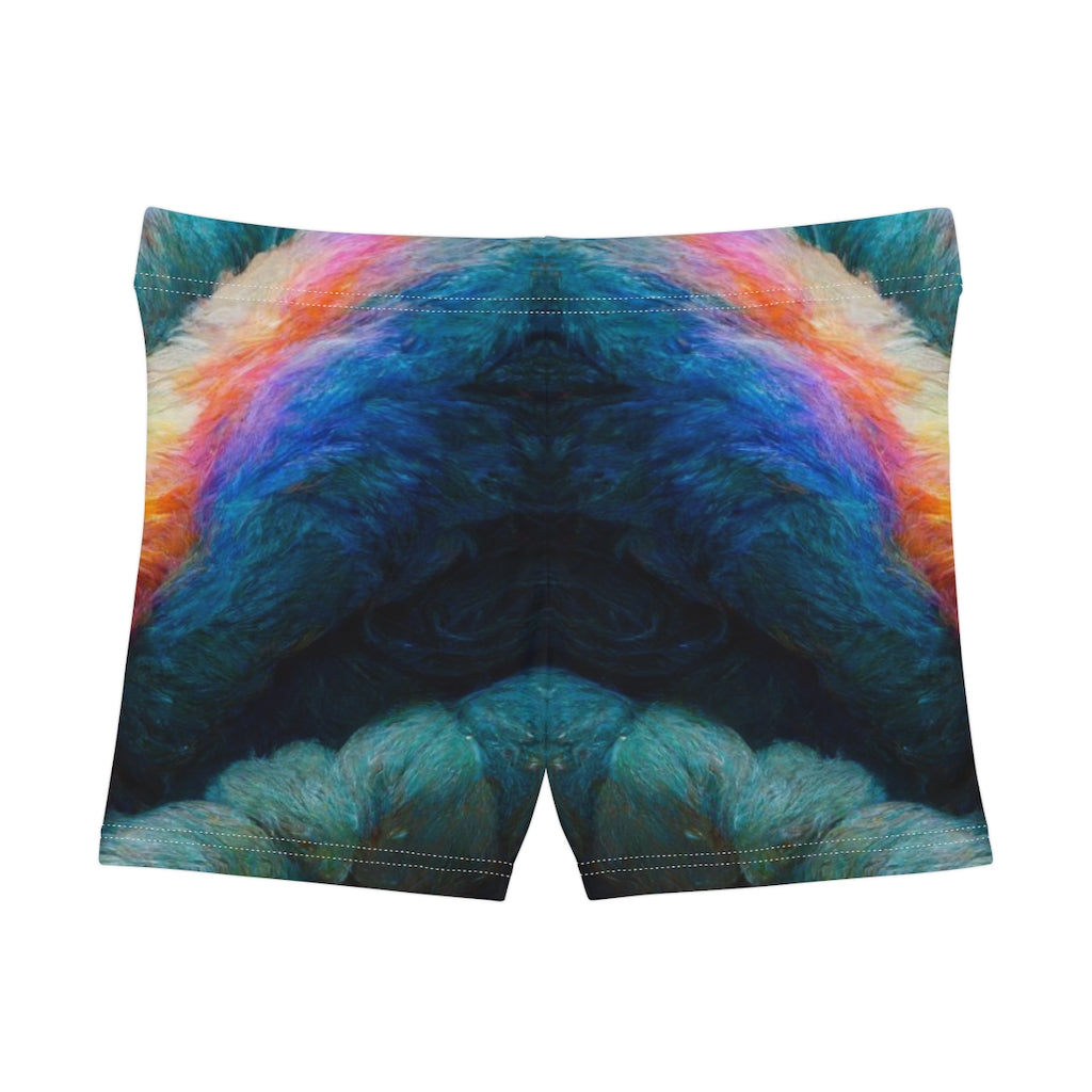 an abstract expanse of fluffy rainbow fur - Women's Shorts (AOP)