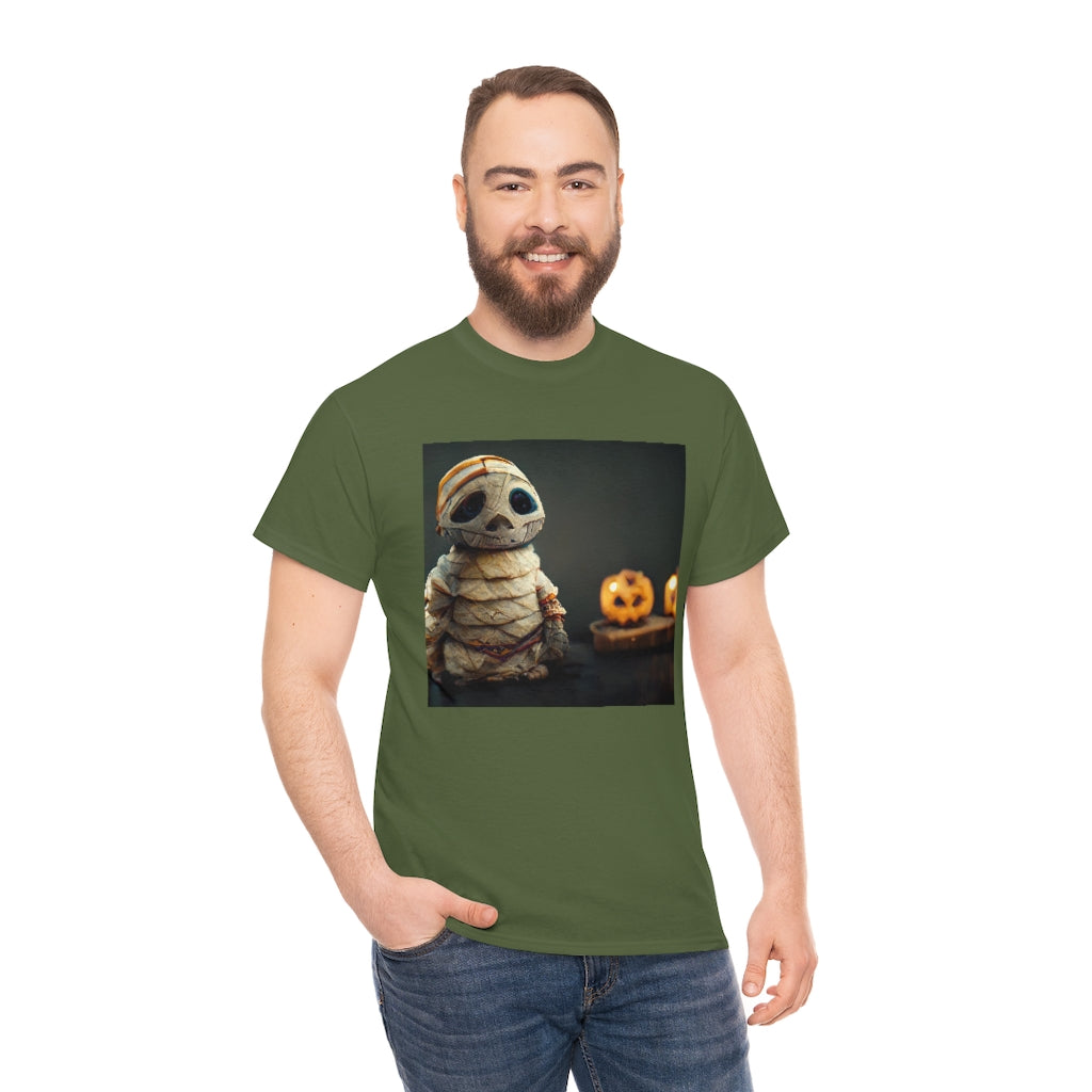 cute_halloween_mummy_concept_art_realistic_octane_render - Unisex Heavy Cotton Tee