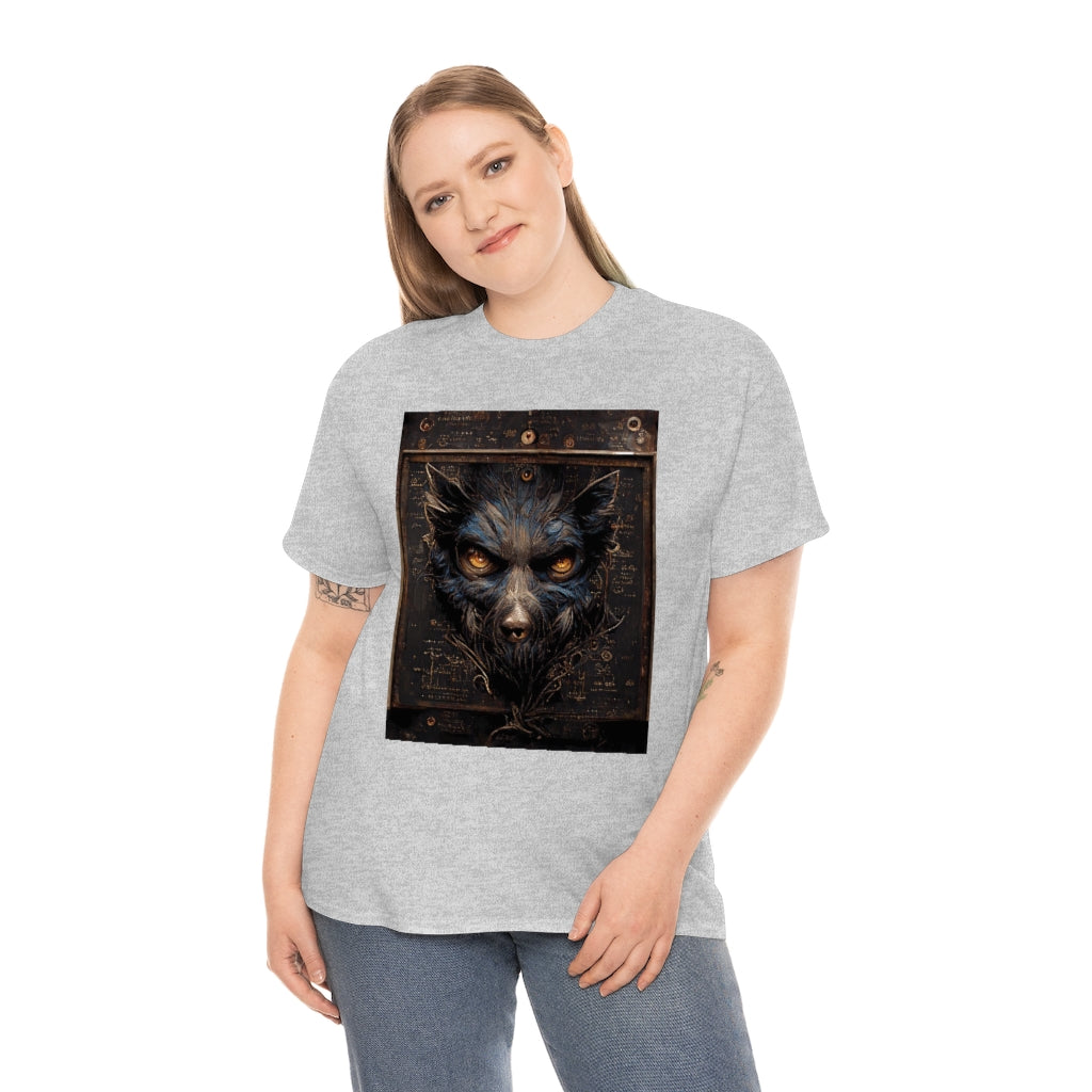 a_blueprint_of_a_steampunk_werewolf_concept_art - Unisex Heavy Cotton Tee