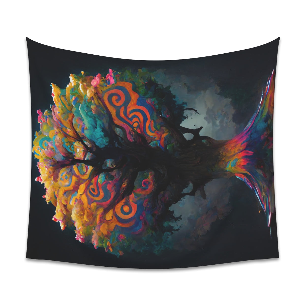 psychedelic tree - Indoor Wall Tapestries