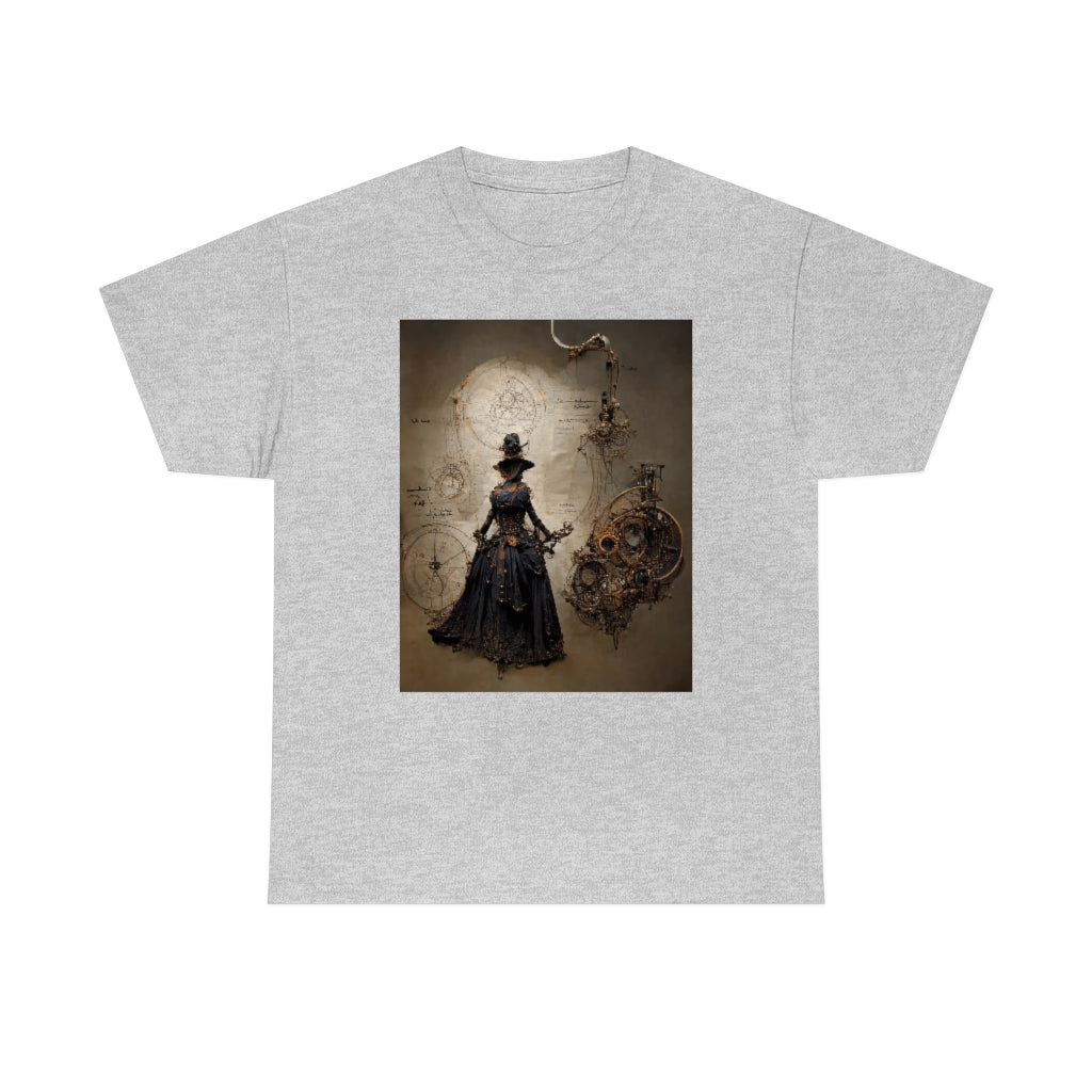 a_blueprint_of_a_steampunk_witch_concept_art - Unisex Heavy Cotton Tee