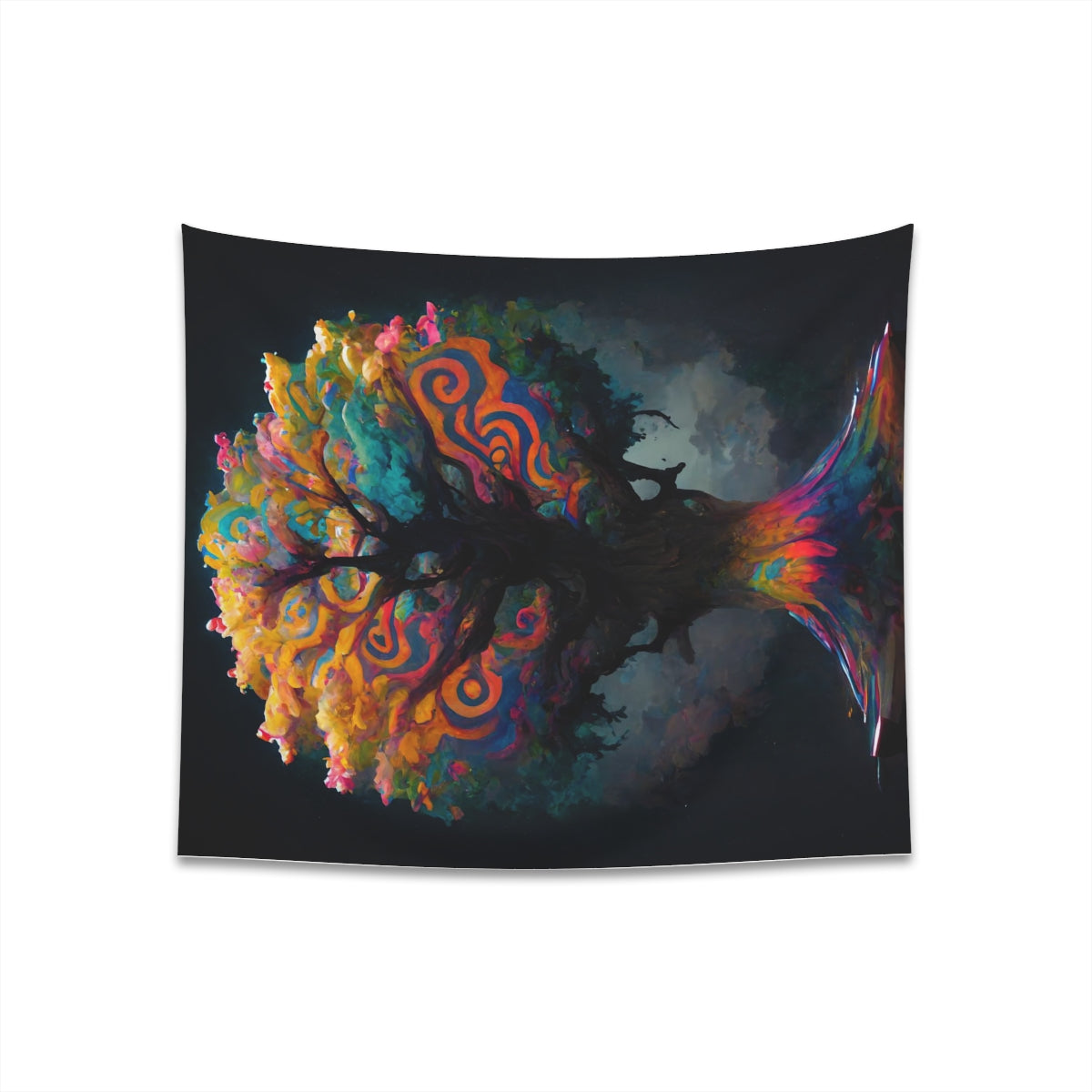 psychedelic tree - Indoor Wall Tapestries