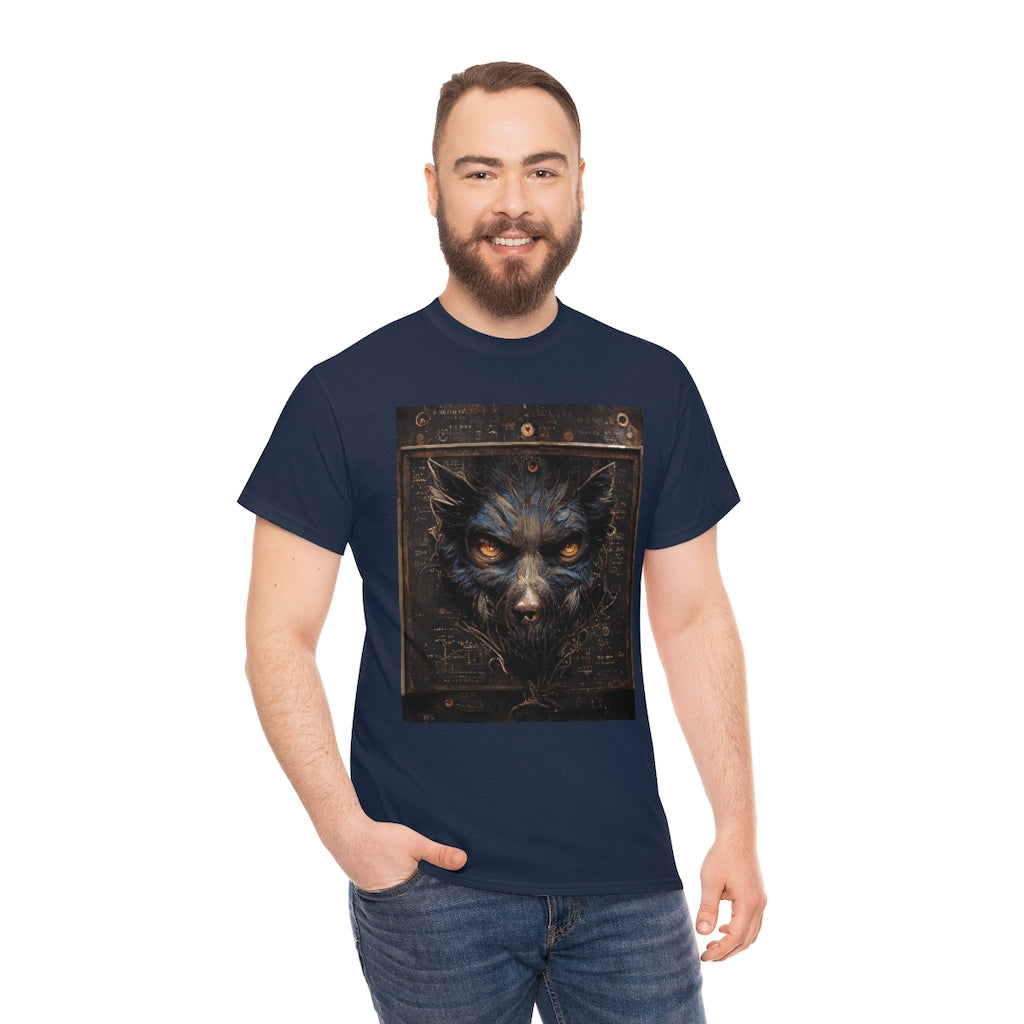 a_blueprint_of_a_steampunk_werewolf_concept_art - Unisex Heavy Cotton Tee