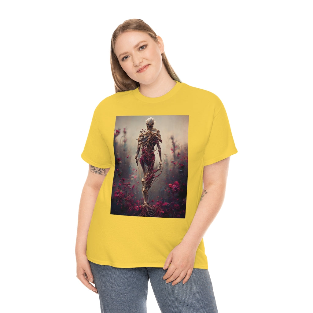 skeleton_made_of_vines_full_body - Unisex Heavy Cotton Tee