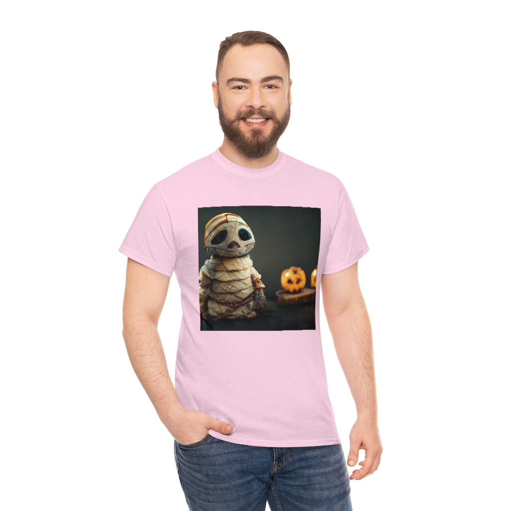 cute_halloween_mummy_concept_art_realistic_octane_render - Unisex Heavy Cotton Tee