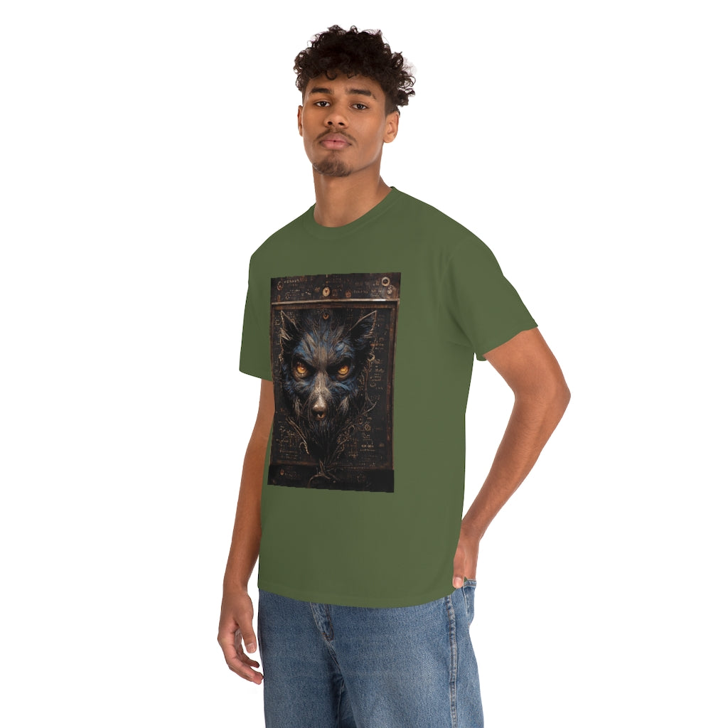 a_blueprint_of_a_steampunk_werewolf_concept_art - Unisex Heavy Cotton Tee