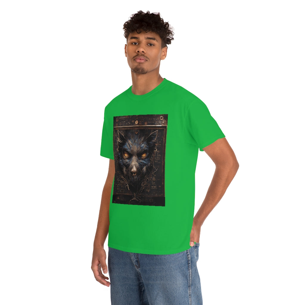 a_blueprint_of_a_steampunk_werewolf_concept_art - Unisex Heavy Cotton Tee