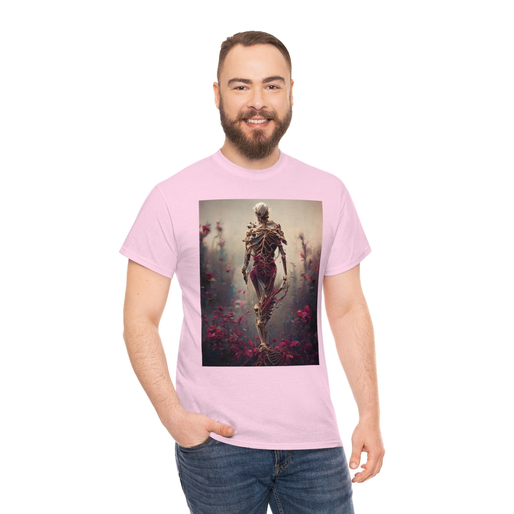 skeleton_made_of_vines_full_body - Unisex Heavy Cotton Tee