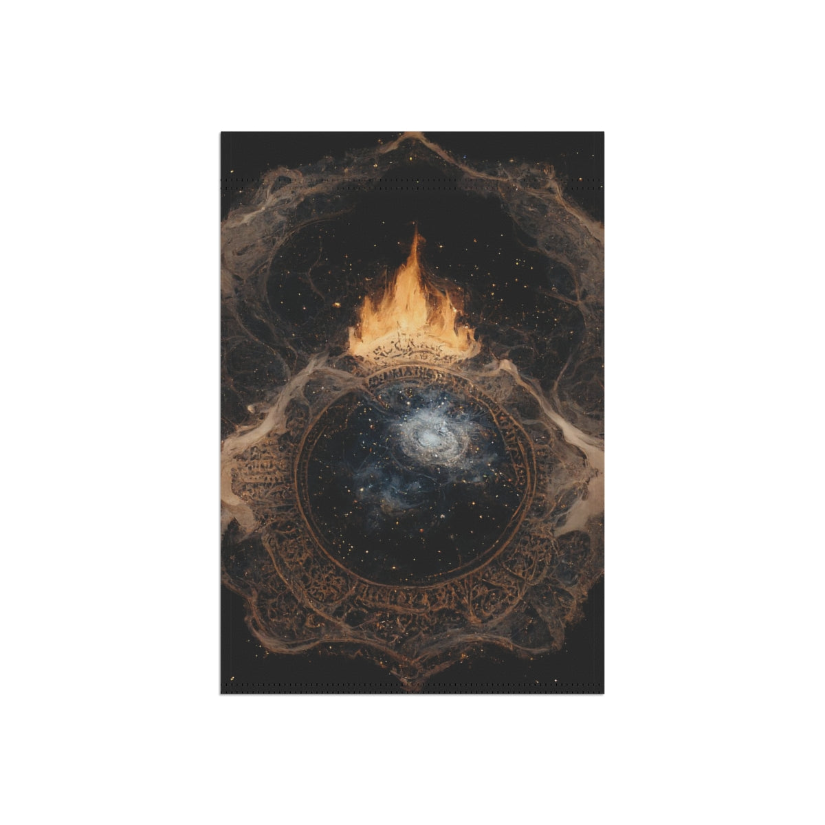 old cartography of burning man like a Kabbalah, galaxy, black background, dark