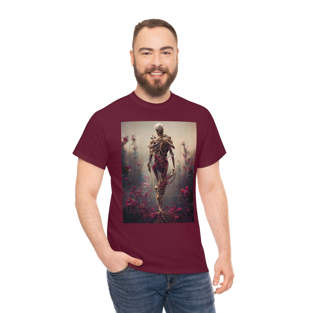 skeleton_made_of_vines_full_body - Unisex Heavy Cotton Tee