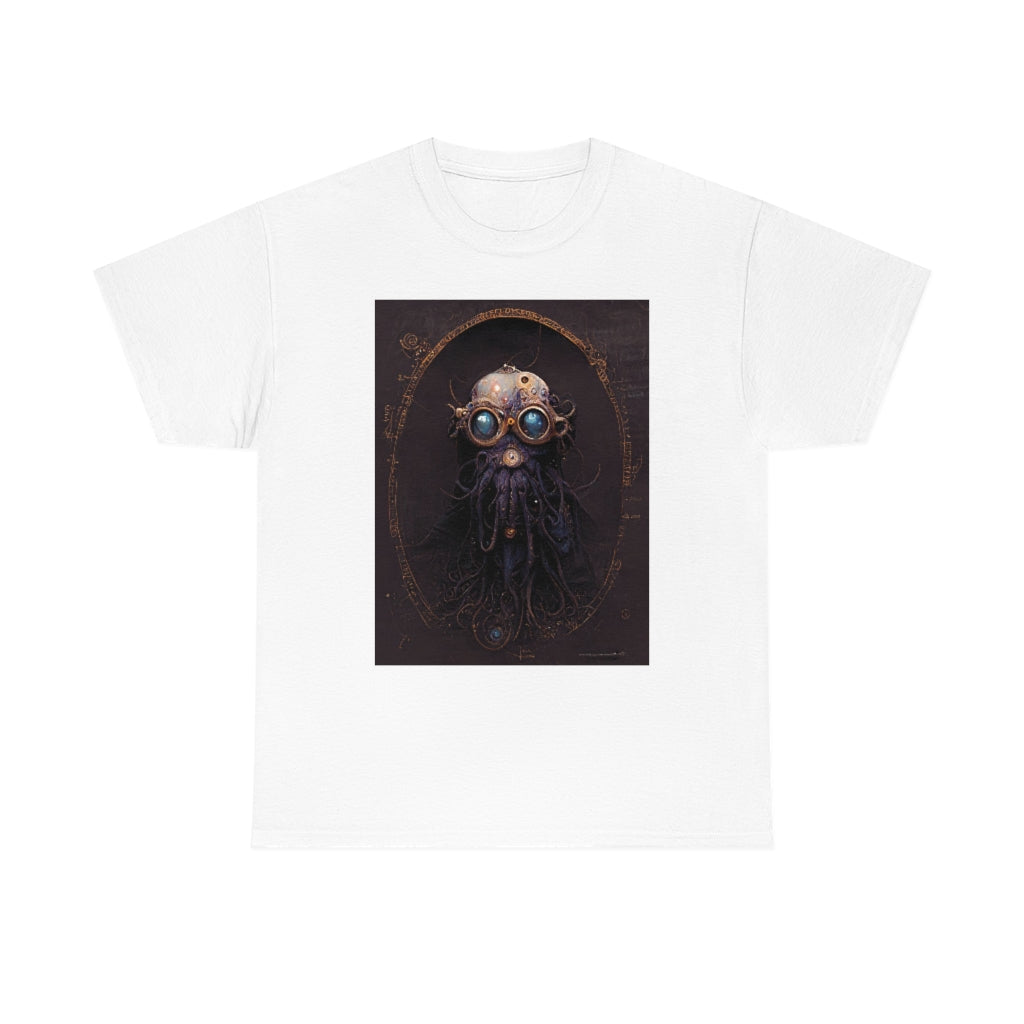 a_blueprint_of_a_steampunk_mind_flayer_concept_art- Unisex Heavy Cotton Tee