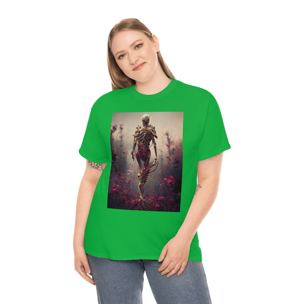 skeleton_made_of_vines_full_body - Unisex Heavy Cotton Tee