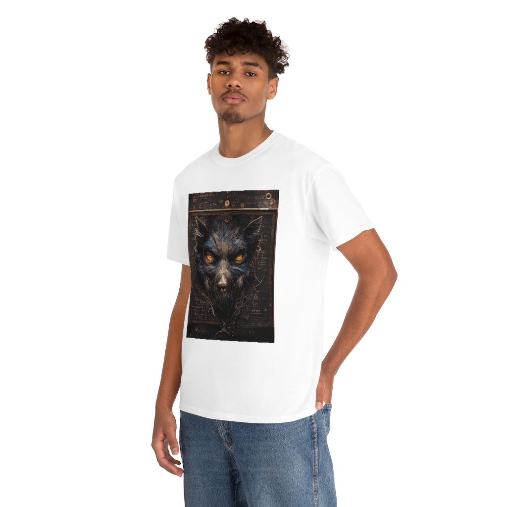 a_blueprint_of_a_steampunk_werewolf_concept_art - Unisex Heavy Cotton Tee