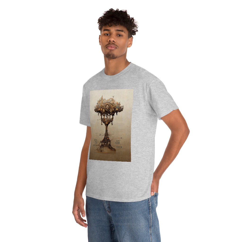 a_blueprint_of_a_steampunk_tree_concept_art - Unisex Heavy Cotton Tee