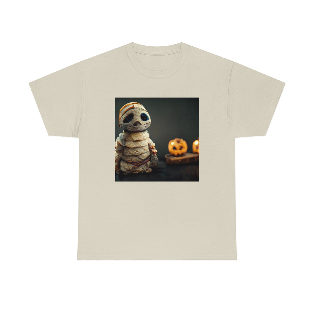 cute_halloween_mummy_concept_art_realistic_octane_render - Unisex Heavy Cotton Tee