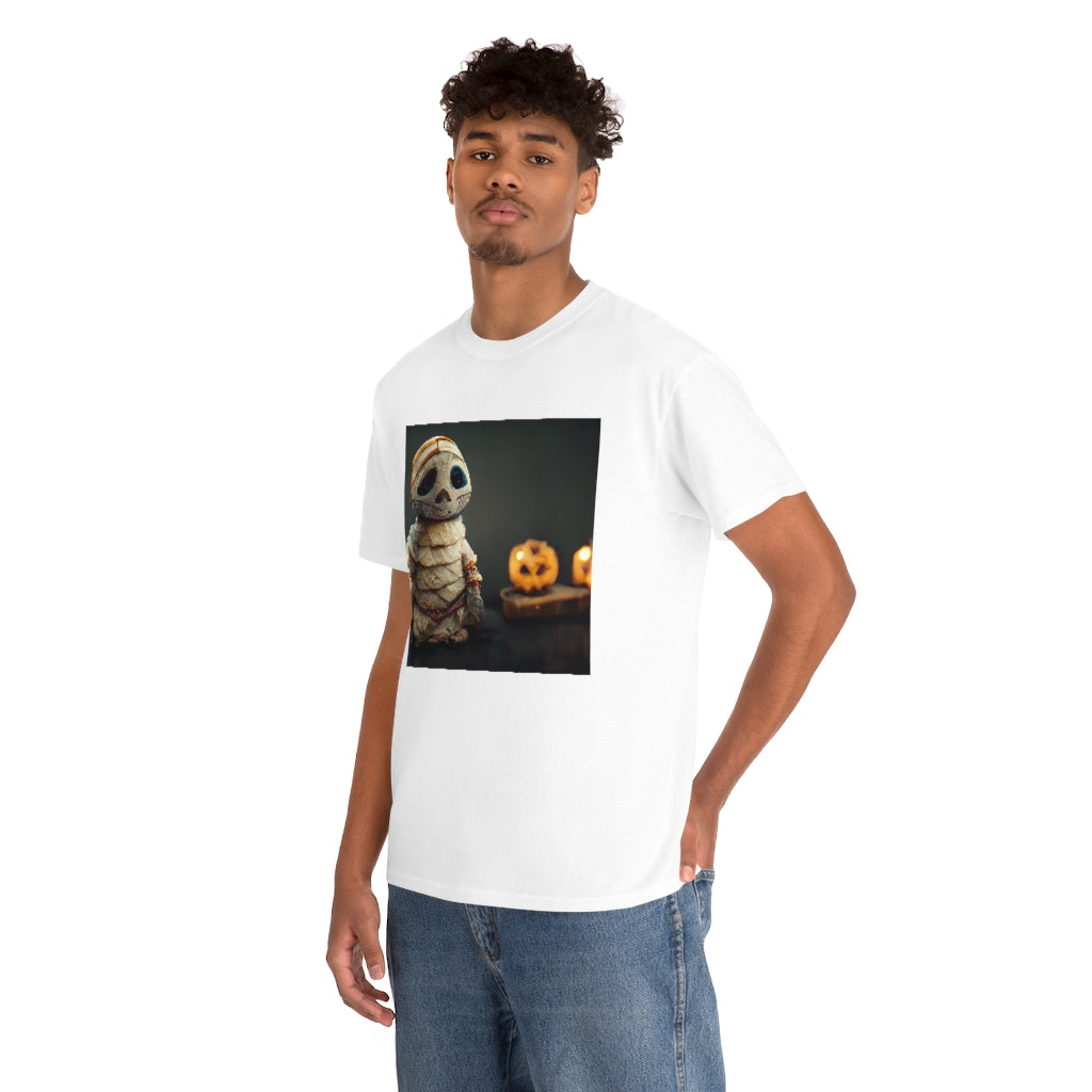 cute_halloween_mummy_concept_art_realistic_octane_render - Unisex Heavy Cotton Tee