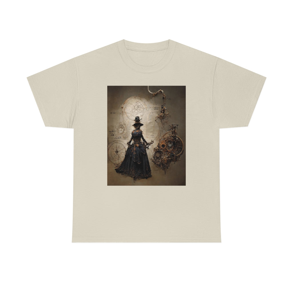 a_blueprint_of_a_steampunk_witch_concept_art - Unisex Heavy Cotton Tee