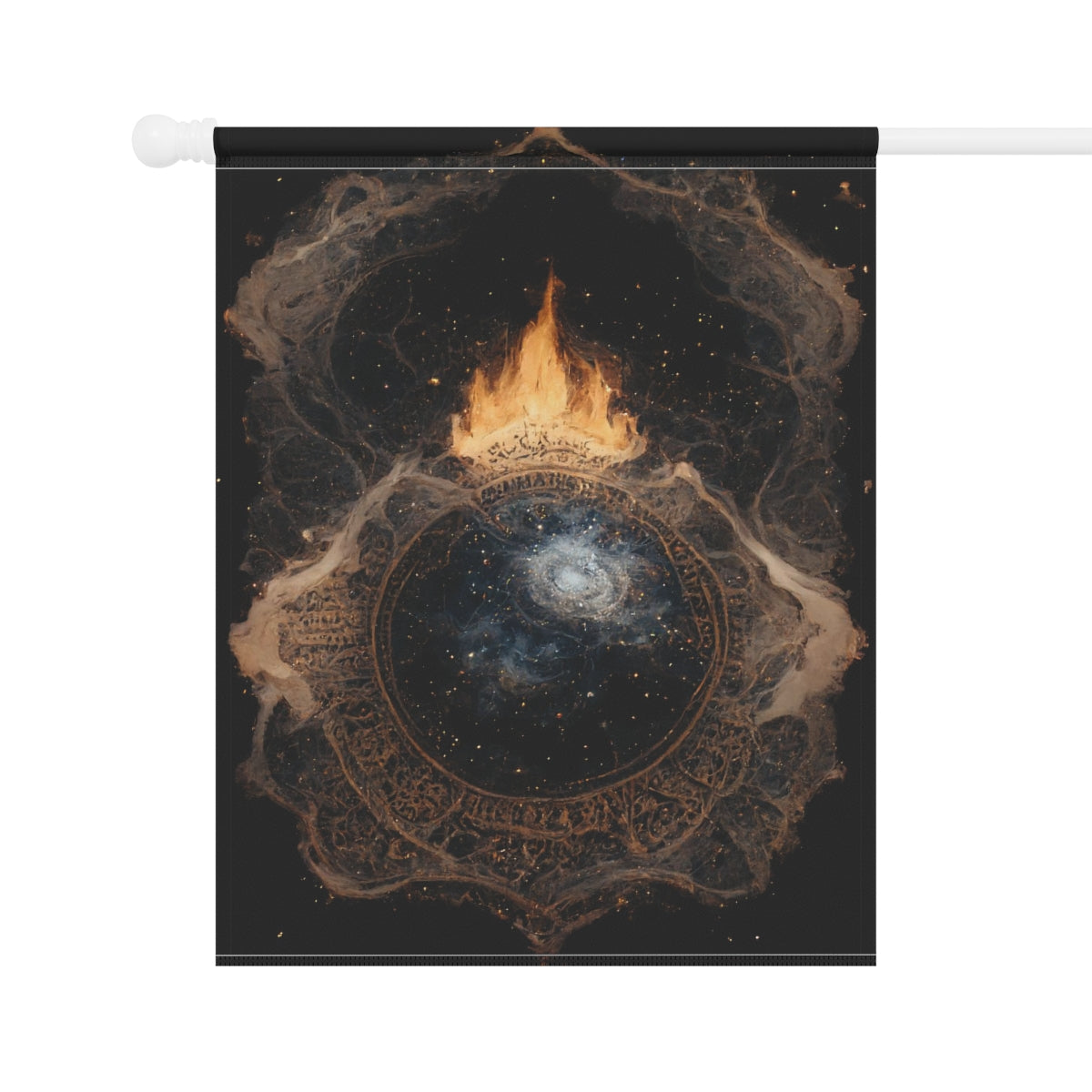 old cartography of burning man like a Kabbalah, galaxy, black background, dark