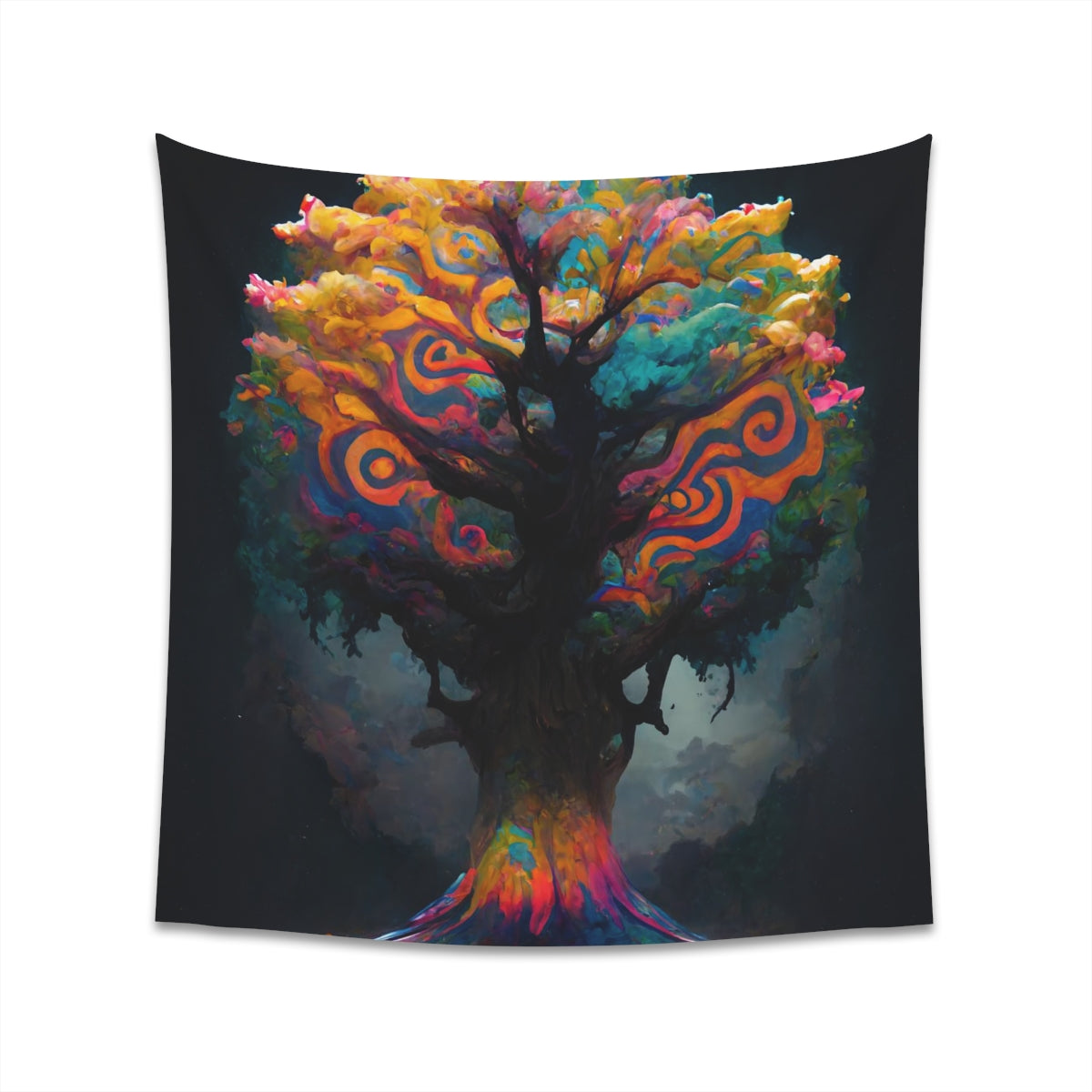 psychedelic tree - Indoor Wall Tapestries