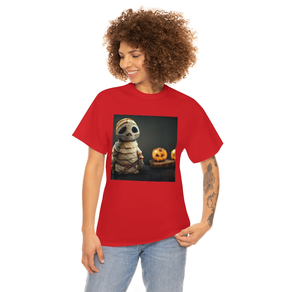 cute_halloween_mummy_concept_art_realistic_octane_render - Unisex Heavy Cotton Tee