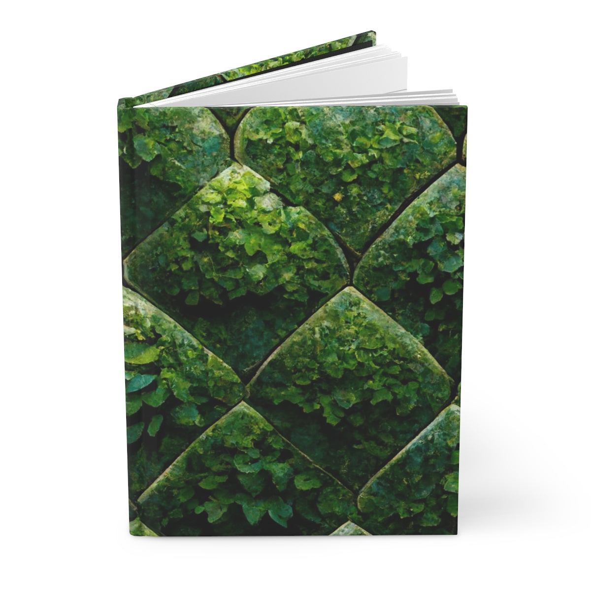 detailed tiling pattern of ivy climbing up brick - Hardcover Journal Matte